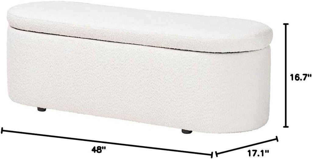 Teddy Fabric Lift Top Storage Bench