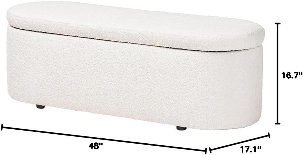 Teddy Fabric Lift Top Storage Bench