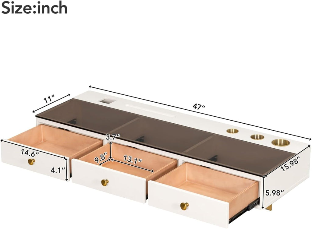 Compact Wall-Mounted Vanity Table