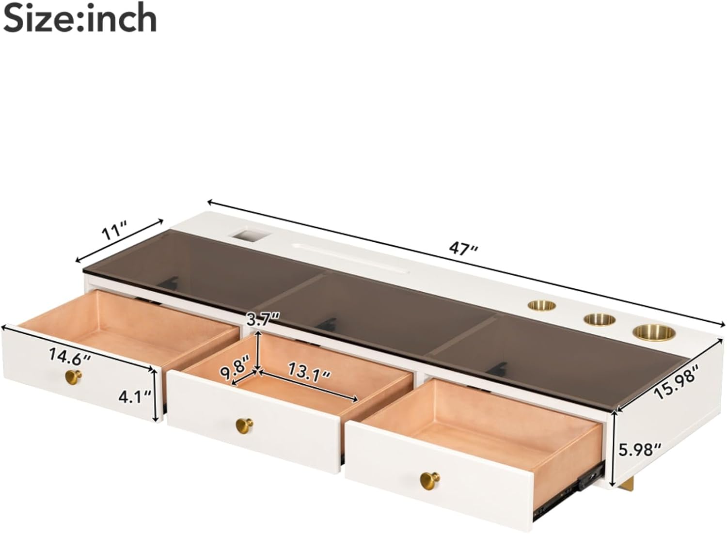 Compact Wall-Mounted Vanity Table