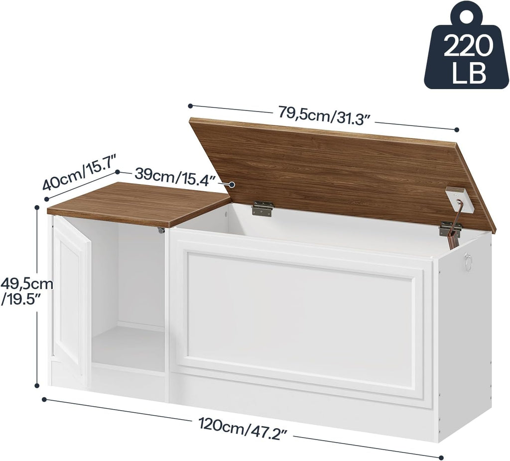 Safety Hinge Wooden Storage Bench