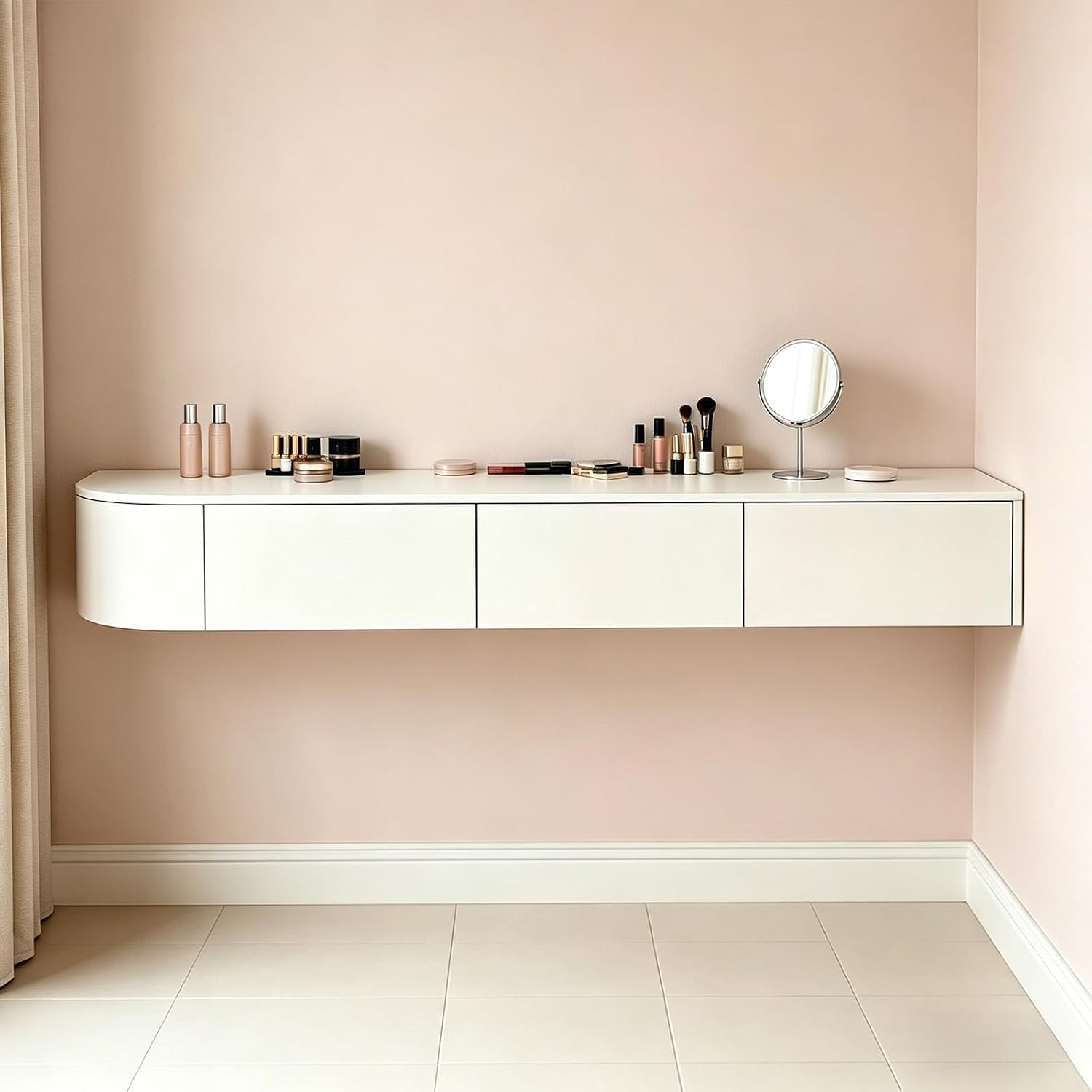 Wall Mounted Floating Vanity Desk