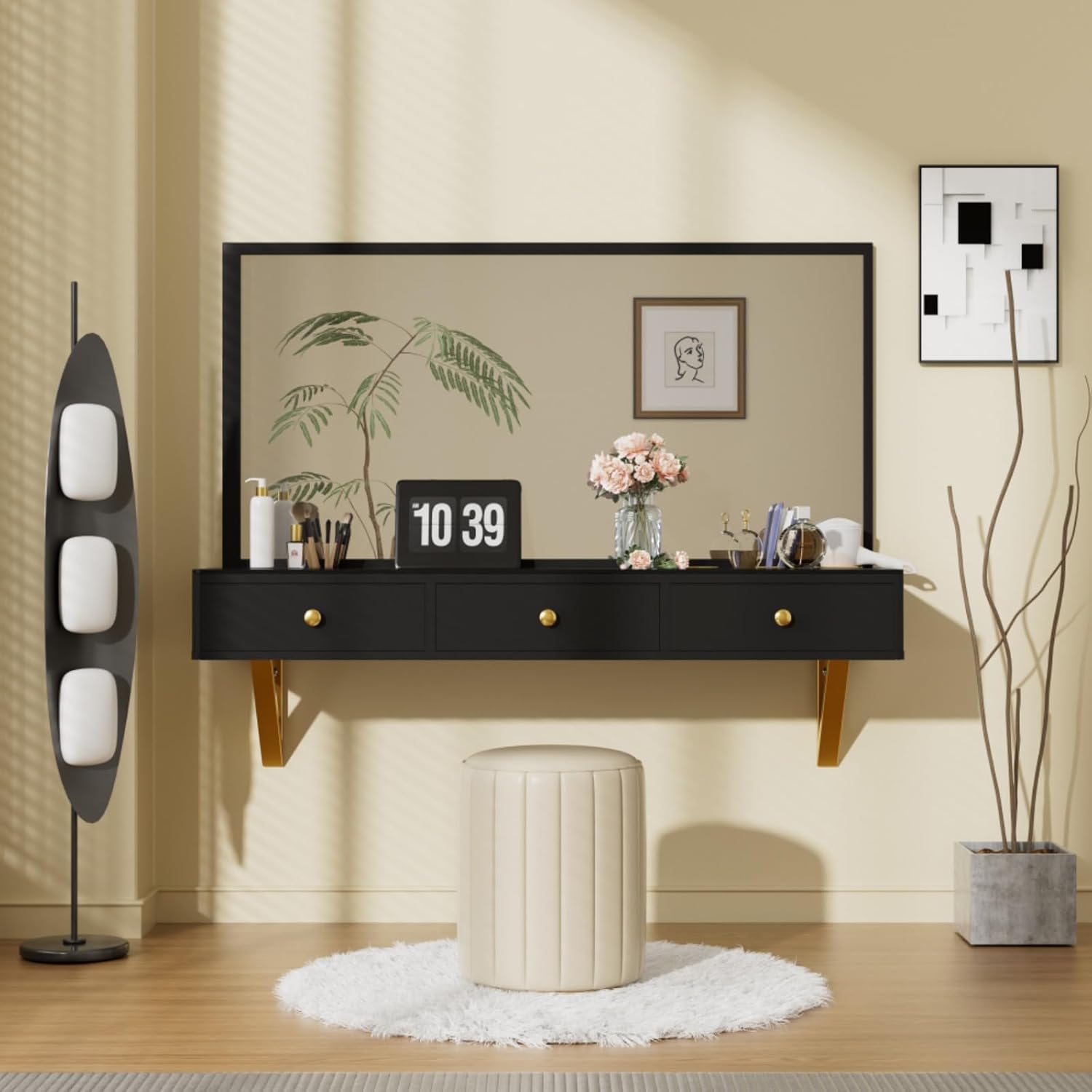 Wall Mounted Floating Vanity Table