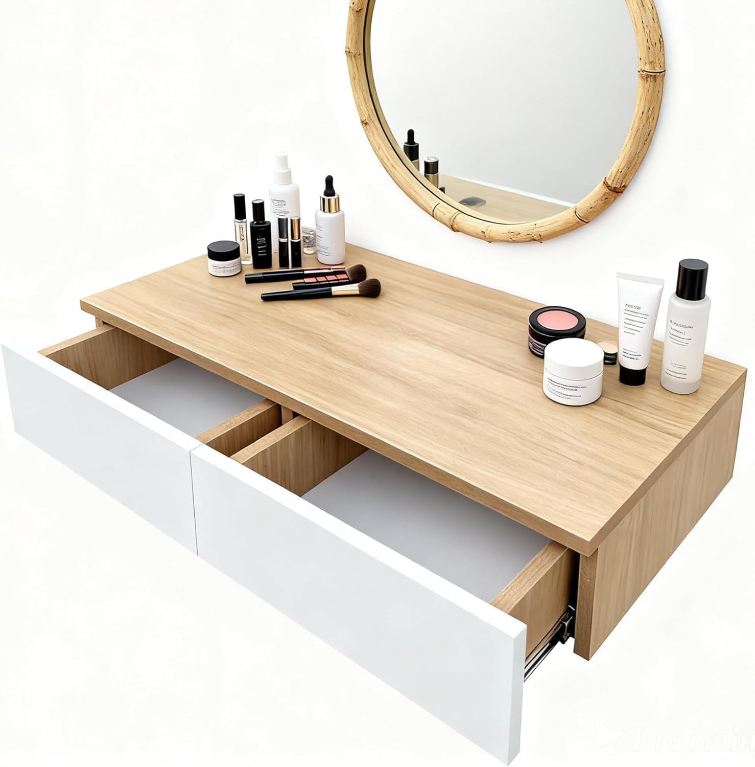 Wall Mounted Floating Vanity Desk