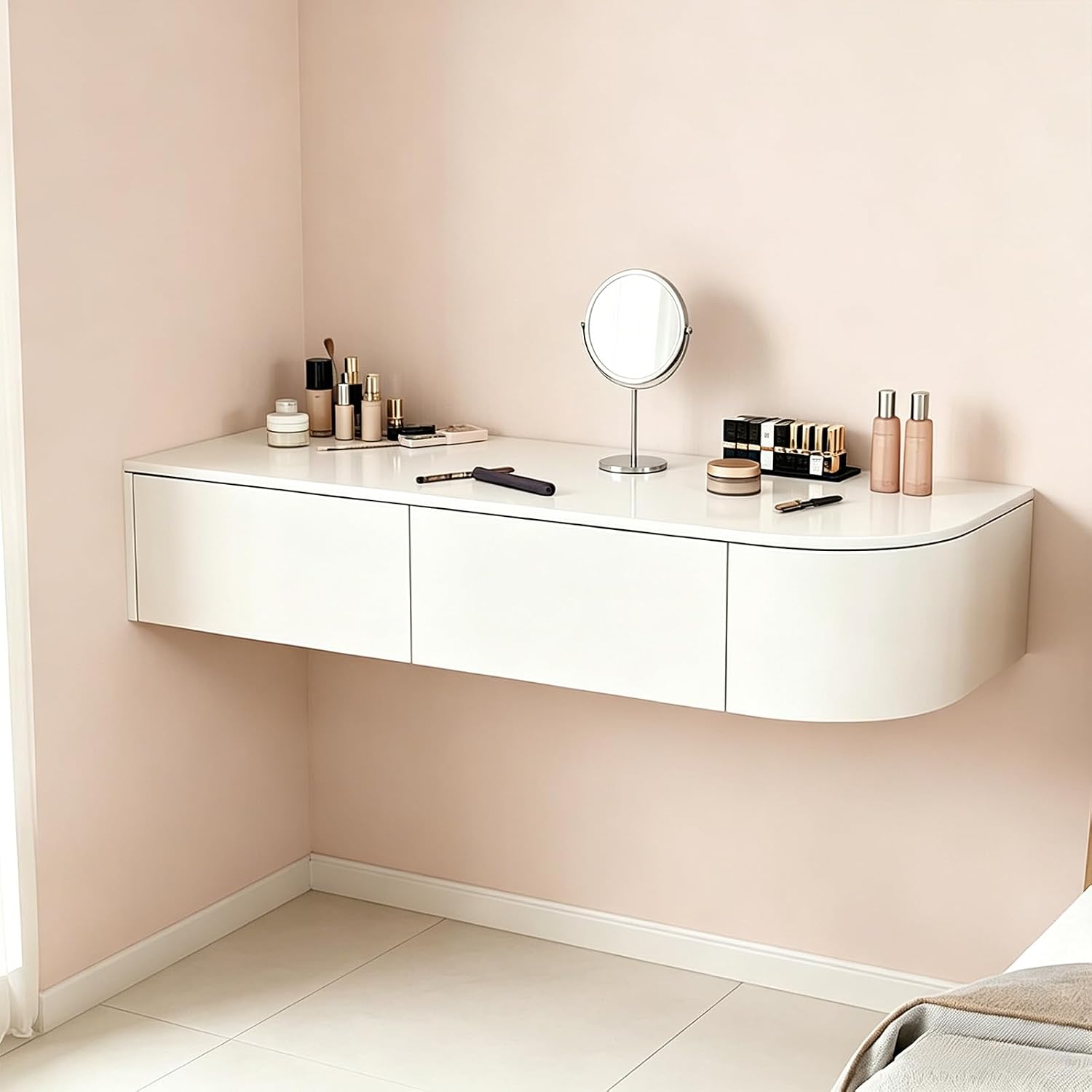 Wall Mounted Floating Vanity Desk