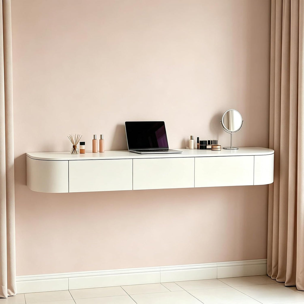 Wall Mounted Floating Vanity Desk
