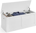 Cloud White Farmhouse Storage Chest Bench