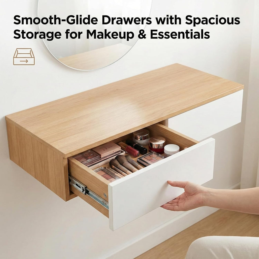 Wall Mounted Floating Vanity Desk