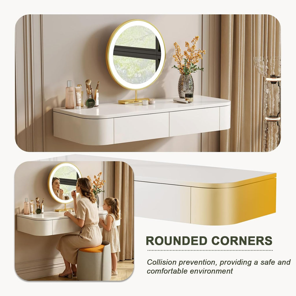 Wall Mounted Floating Makeup Vanity Table