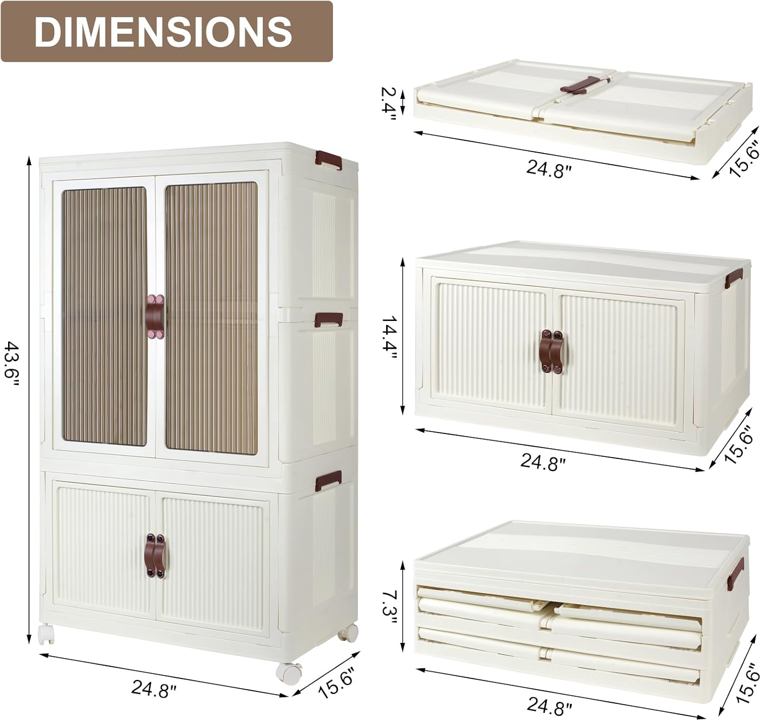 Stackable Collapsible Closet Storage Bins