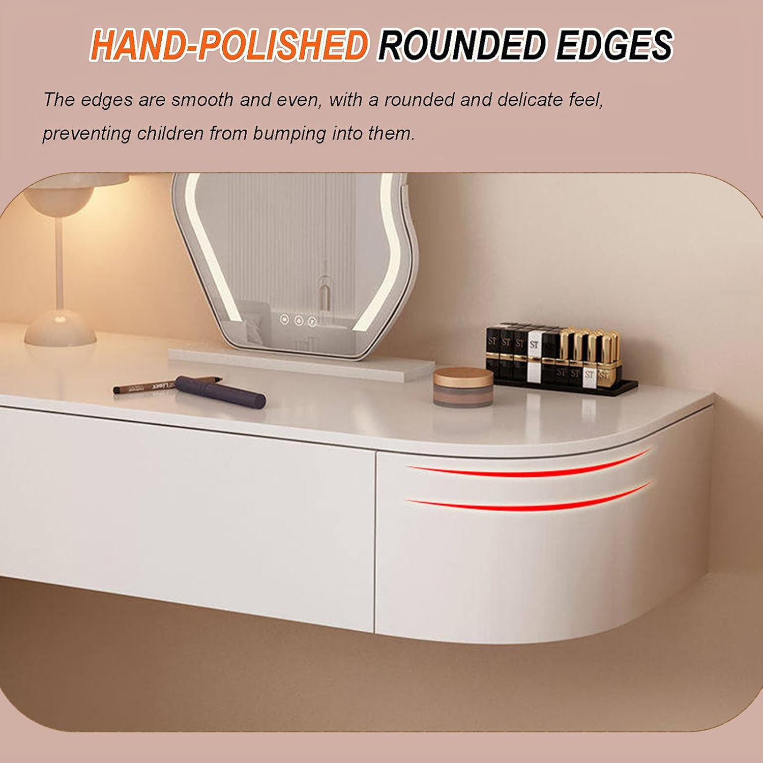 Wall Mounted Floating Vanity Desk