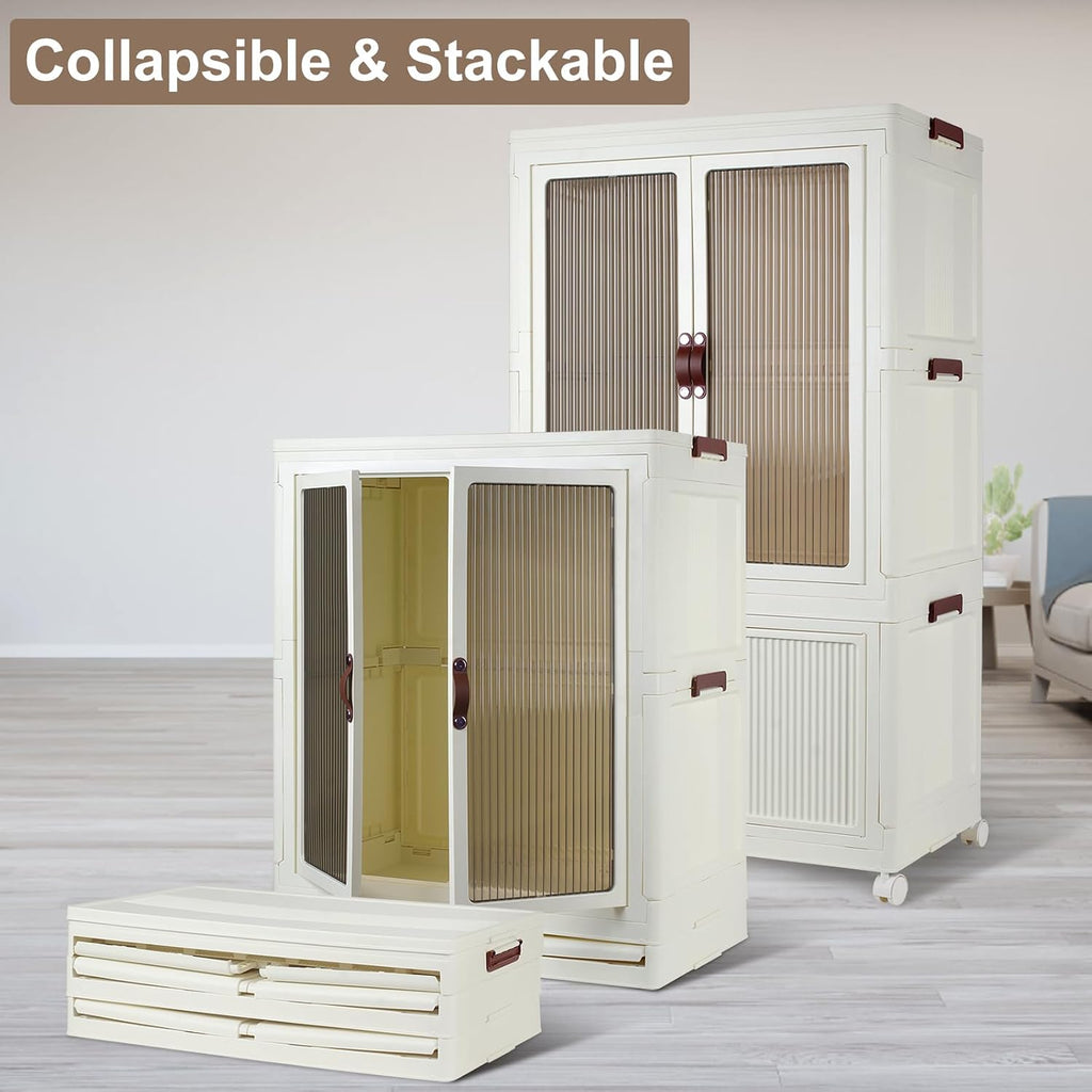 Stackable Collapsible Closet Storage Bins