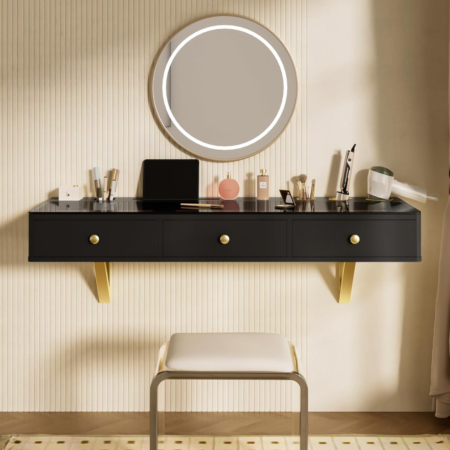 Wall Mounted Floating Vanity Table