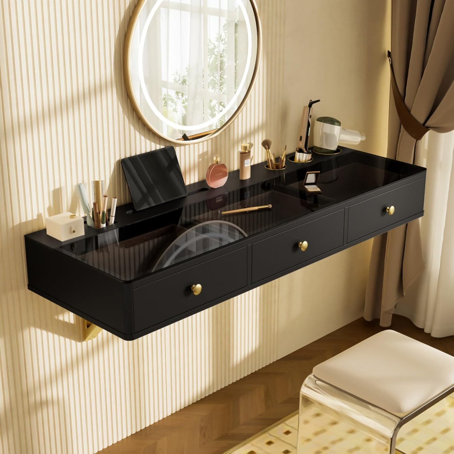 Wall Mounted Floating Vanity Table