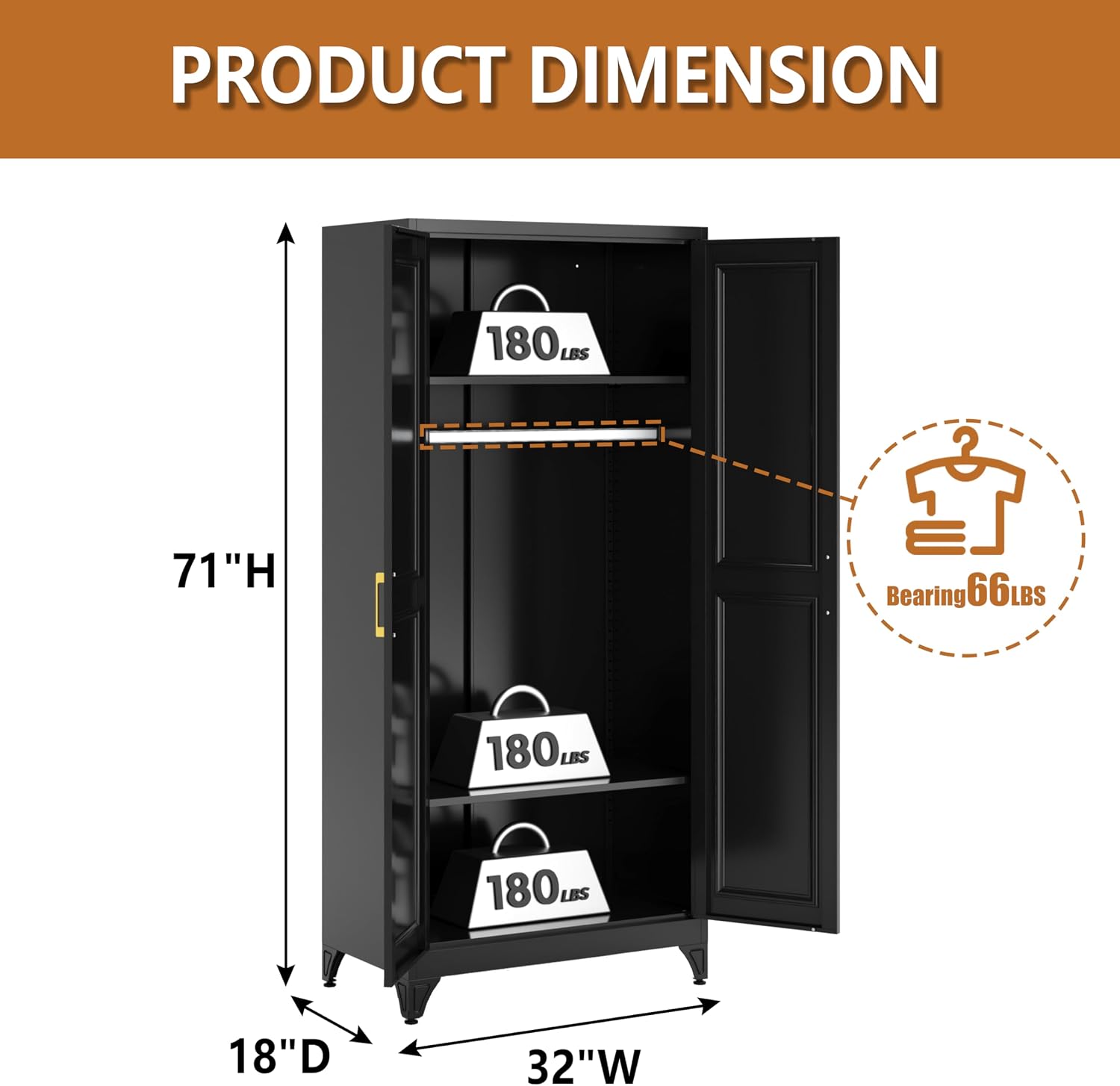 Metal Armoire Wardrobe Closet