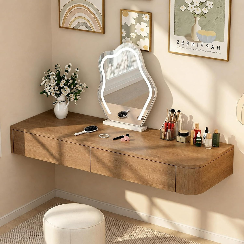 Wall Mounted Floating Vanity Desk