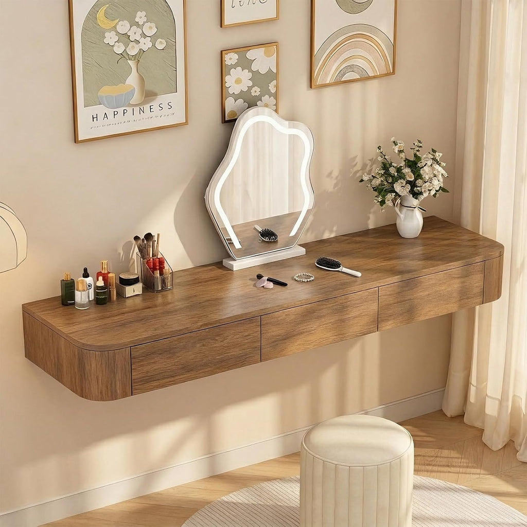 Wall Mounted Floating Vanity Desk