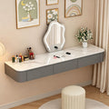 Corner Wall Mounted Floating Vanity Desk