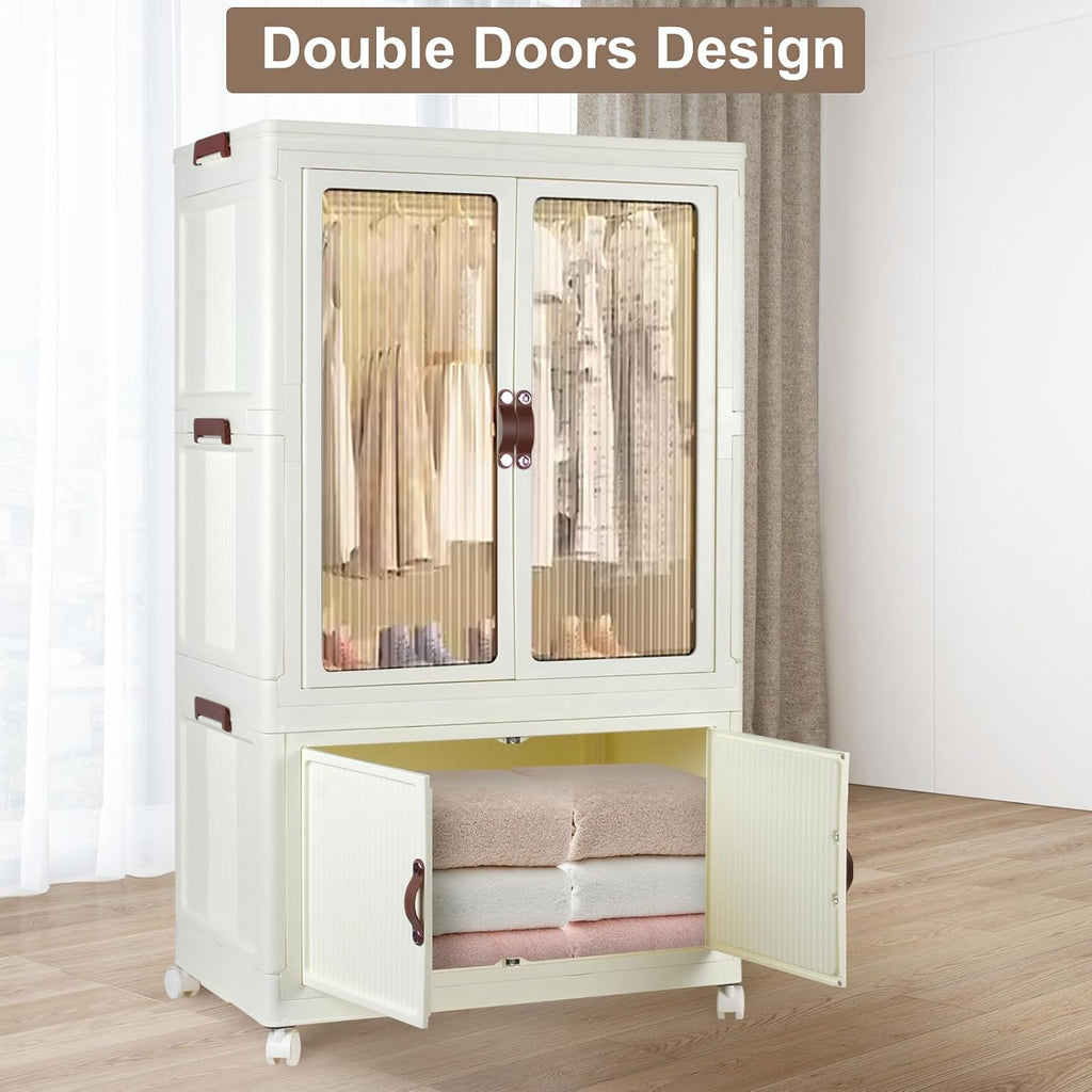 Stackable Collapsible Closet Storage Bins