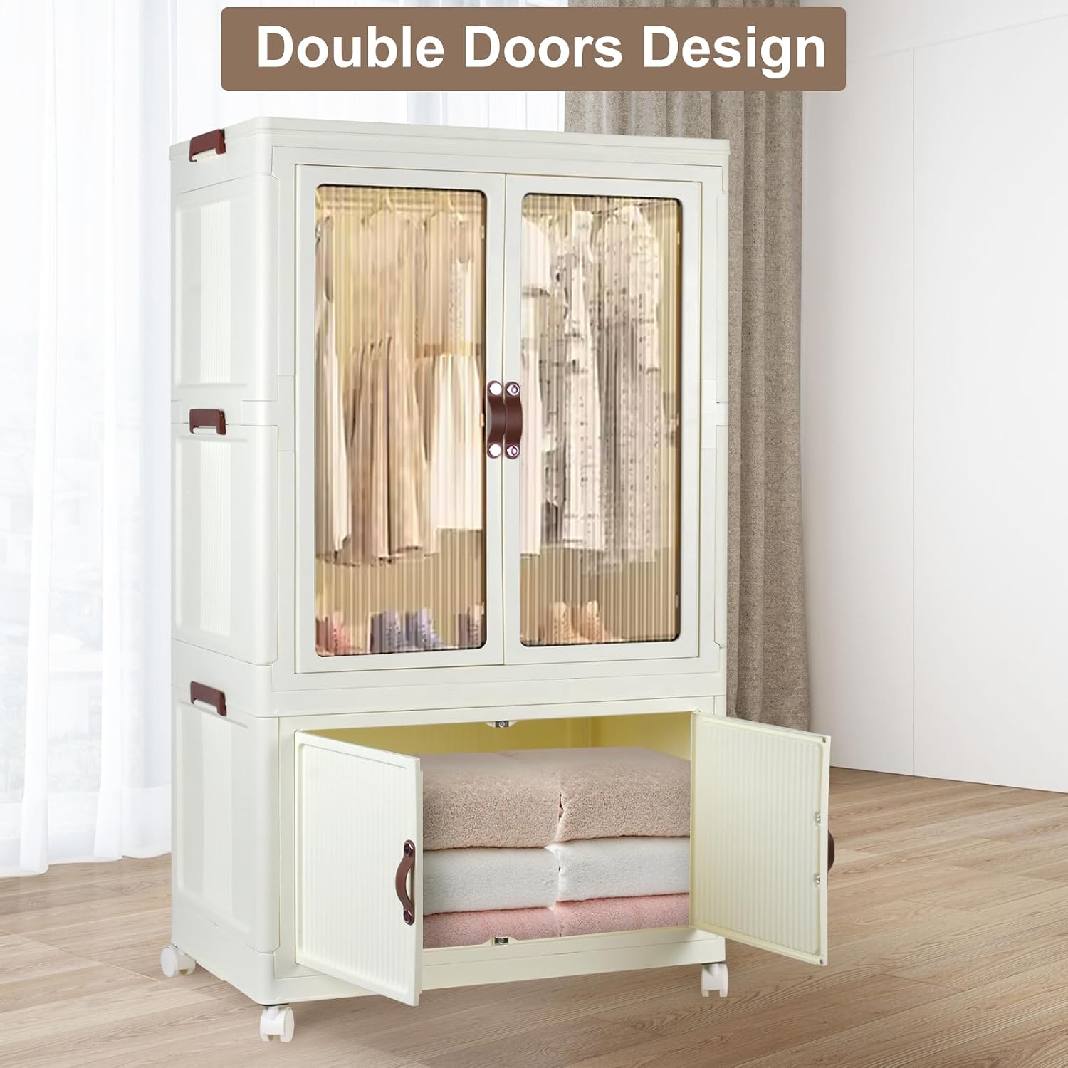 Stackable Collapsible Closet Storage Bins