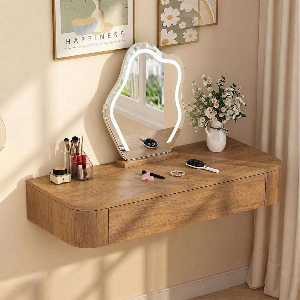 Wall Mounted Floating Vanity Desk