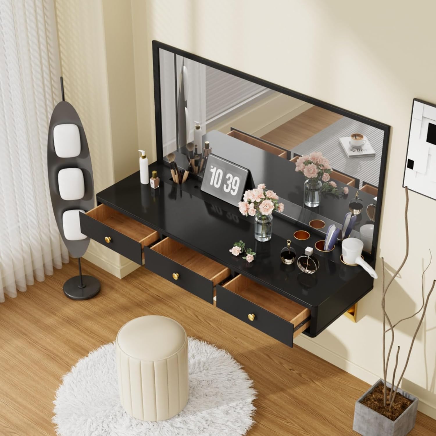 Wall Mounted Floating Vanity Table
