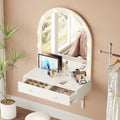 White Floating Makeup Vanity Desk