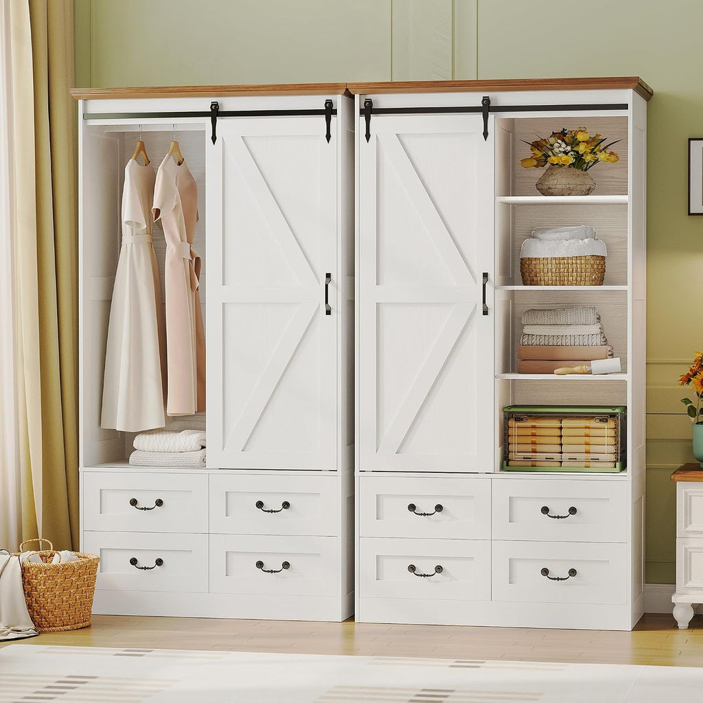 Sliding Barn Door Wardrobe Cabinet
