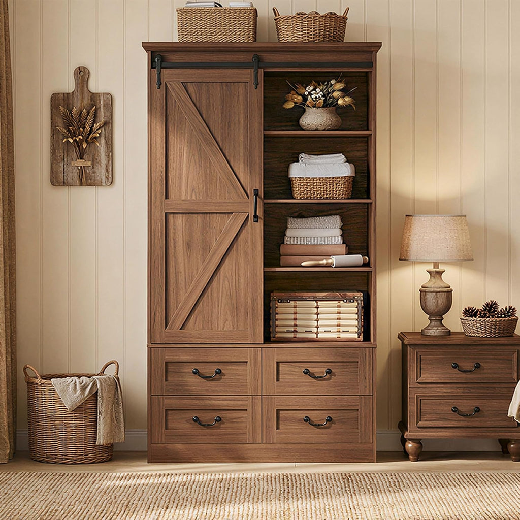 Sliding Barn Door Wardrobe Cabinet