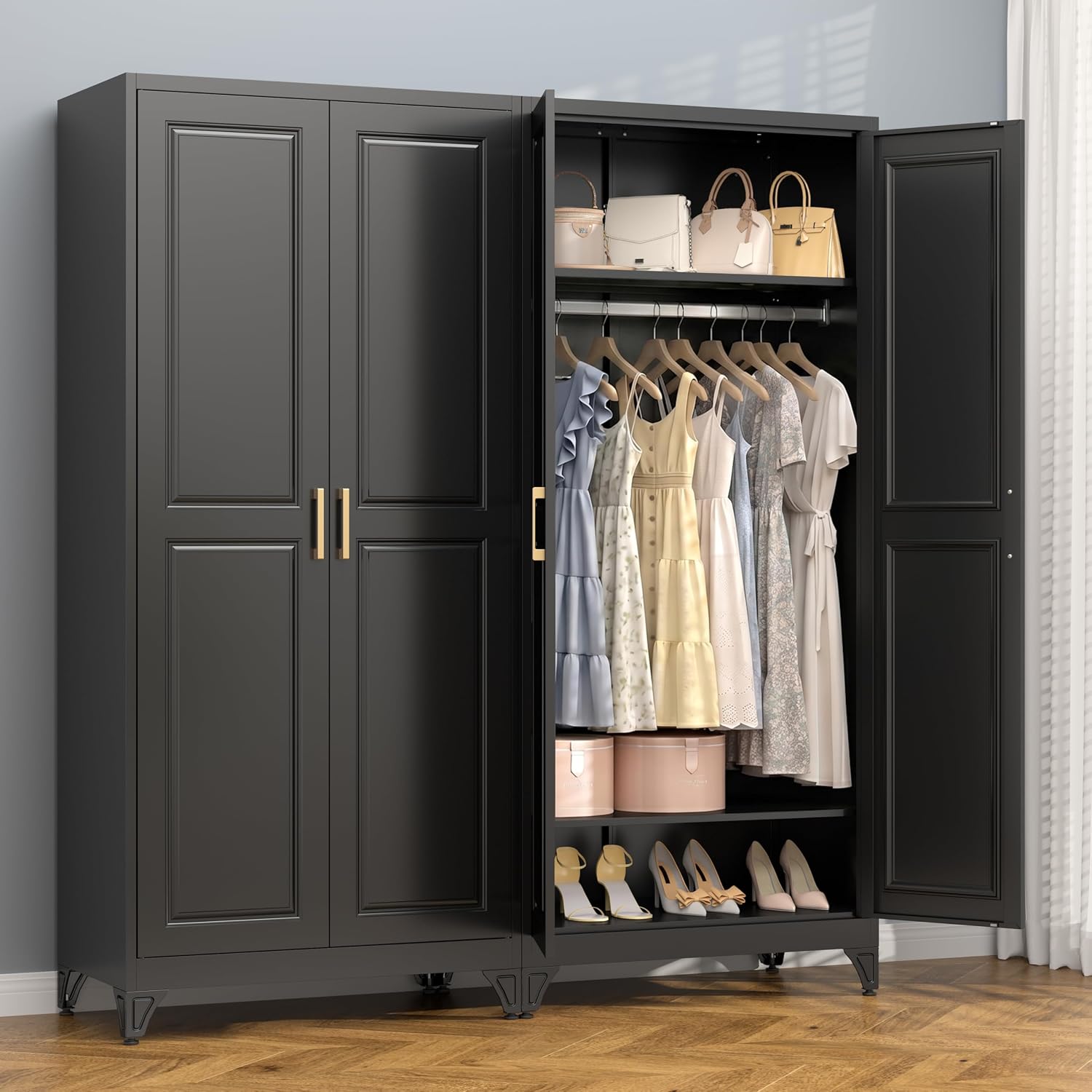 Metal Armoire Wardrobe Closet
