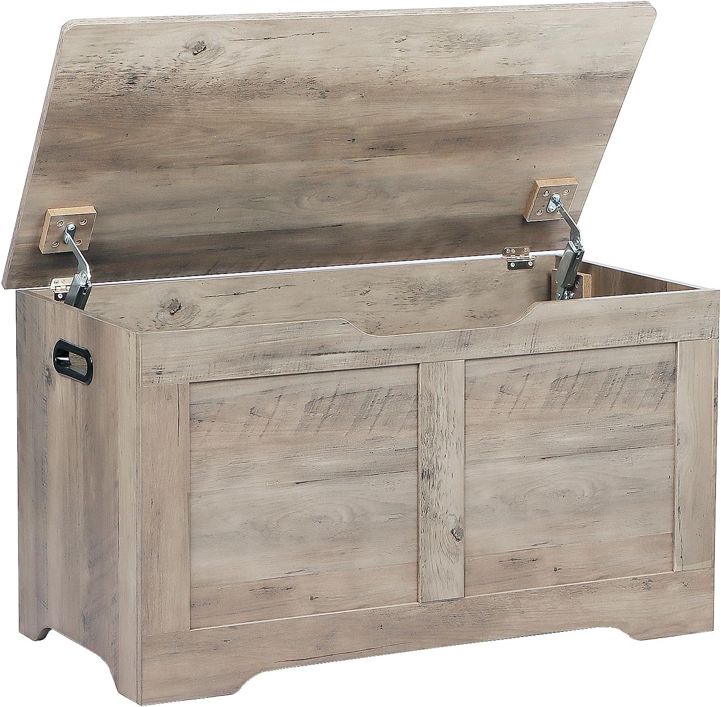 Grey Lift Top Wooden Storage Chest Bench