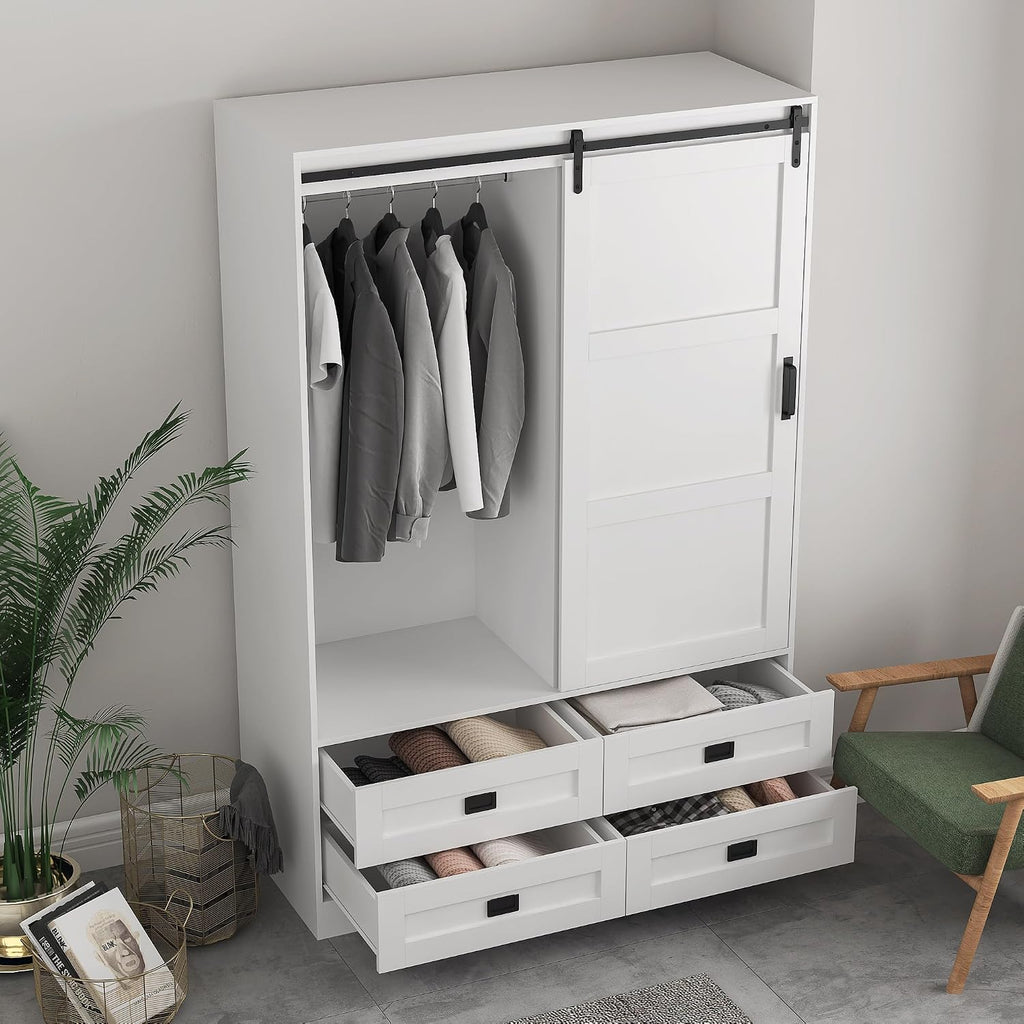 Wooden Sliding Door Wardrobe Closet