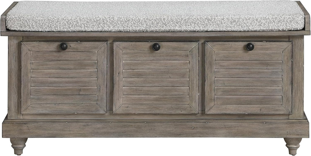 Goldstone Coastal Shutter Lift Top Storage Bench