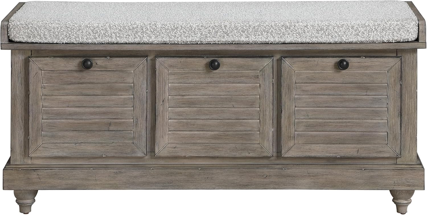 Goldstone Coastal Shutter Lift Top Storage Bench