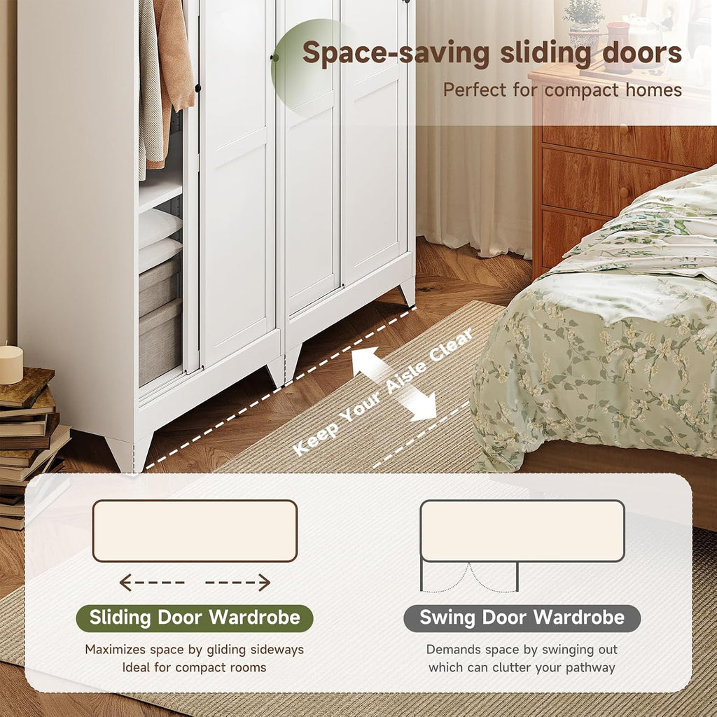 Sliding Narrow Wardrobe Cabinet