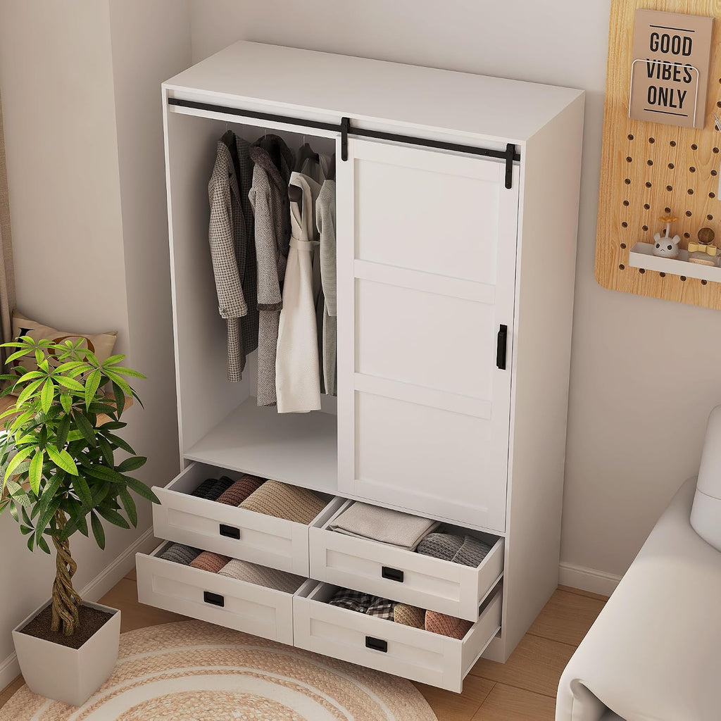 Wooden Sliding Door Wardrobe Closet