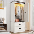 Farmhouse Sliding Door LED Wardrobe Closet