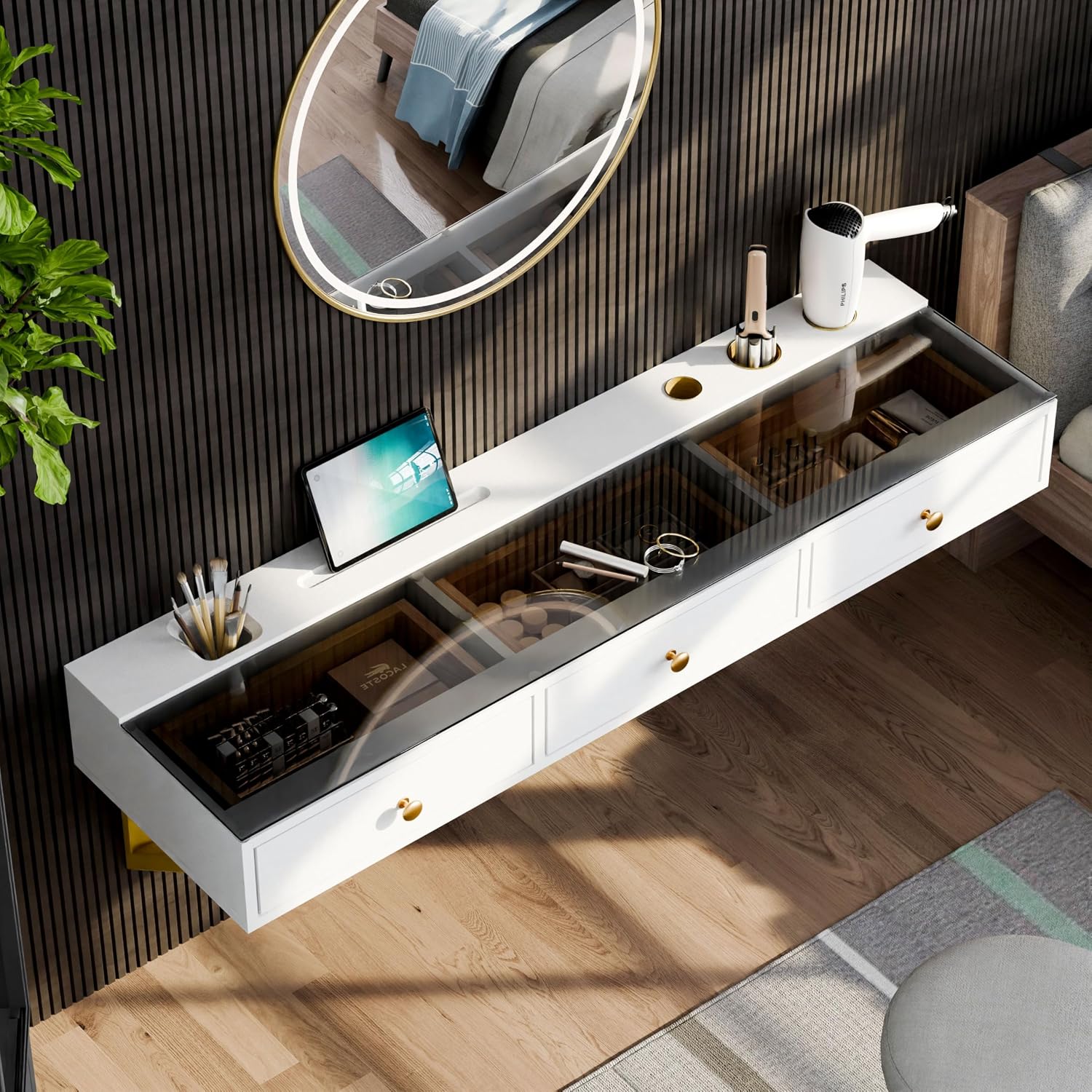 Wall Mounted Floating Vanity Table